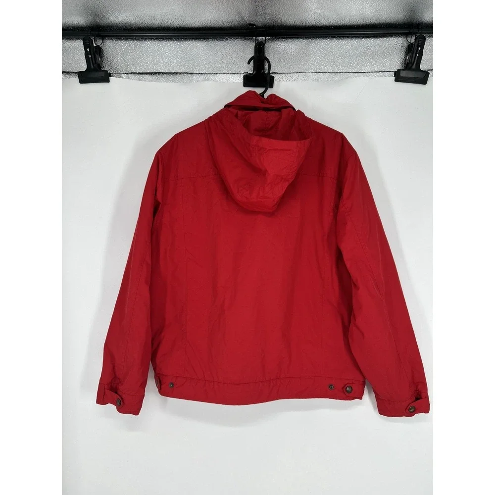 Polo Ralph Lauren Fleece Lined Insulated Jacket Vintage Large Hooded Full Zip Up